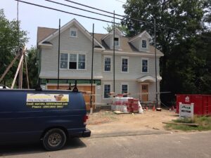 Cedar shake wood siding installation in Weston CT